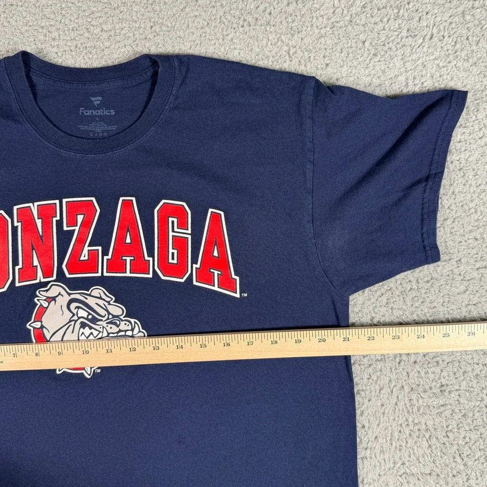 Gonzaga University Bulldogs T-Shirt Size Large Blue College Fanatics - Picture 5 of 7
